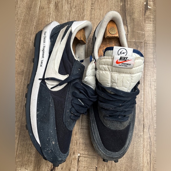 Nike LDWaffle x sacai x Fragment Blackened Blue Sneakers - Picture 1 of 8